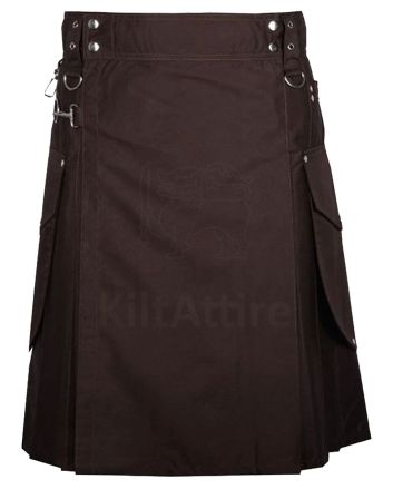 Chocolate Brown Utility Kilt