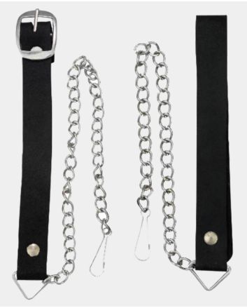 Chrome Plain Celtic Thistle Targe Black Rabbit Sporran