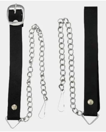 Chrome Plain Celtic Thistle Targe Black Rabbit Sporran