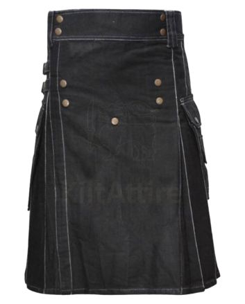 Contrast Stitch Utility Kilt