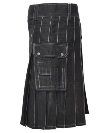 Contrast Stitch Utility Kilt