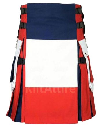 Cotton Utility Kilt French Flag Kilt