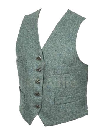 Crail Green Argyll Tweed Kilt Jacket With Waistcoat Set