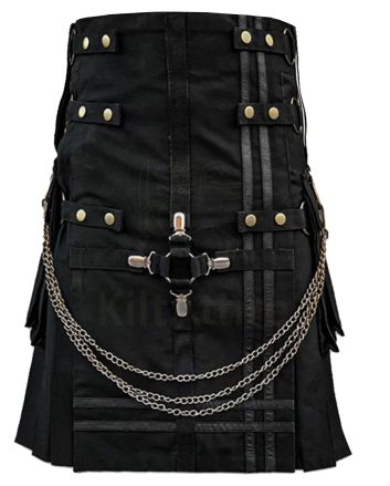 Deluxe Gothic Double Cross Utility Kilt
