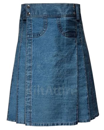Denim Kilt For Men