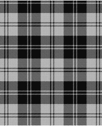 Erskine Black and White Modern Tartan Kilt