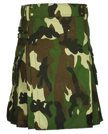 Green Camo Kilts For Men