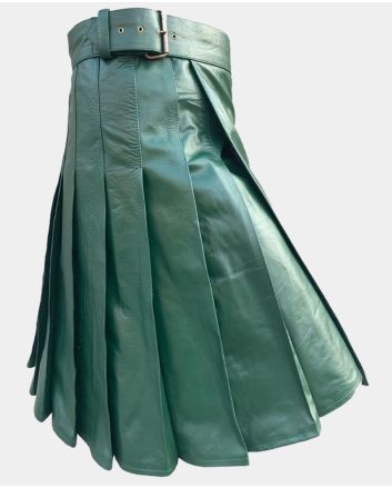 Green Leather Kilt