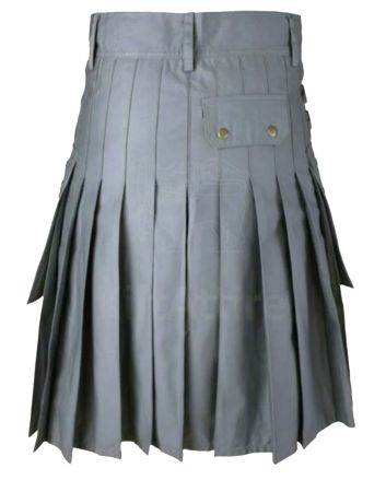 Grey Active Men Utility Kilt
