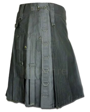 Grey Burning Men Utility Kilt