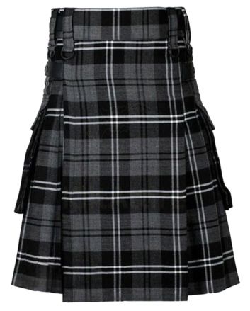 Grey Hamilton Tartan Utility Kilt