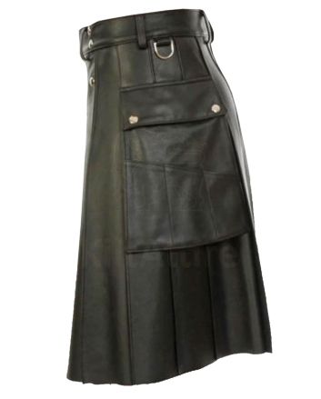 Handmade 100% Genune Leather Kilt