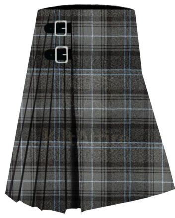 Highland Granite Blue Modern Tartan Kilt