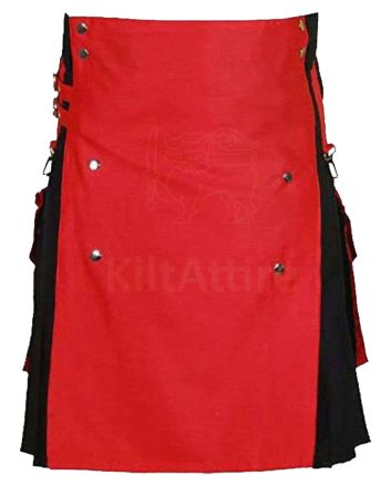 Hybrid Kilt For Men Red And Black