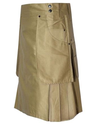 Khaki Heavy Duty Cargo Utility Kilt