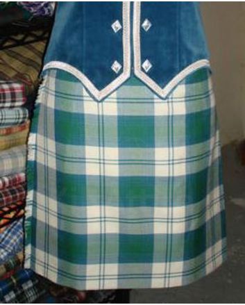 Lindsay Dress Dance Green Tartan Kilt