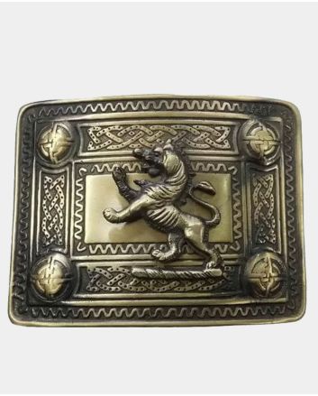 Lion Rampant Antique Kilt Buckle