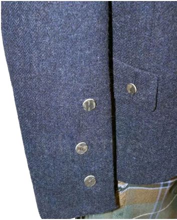 Lomond Blue Tweed Kilt Jacket and Waistcoat