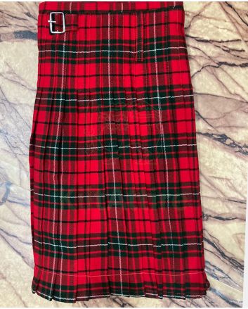 MacAulay Red Modern Tartan Kilt