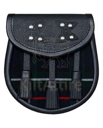 Scottish Celtic Embossed Tartan Sporran