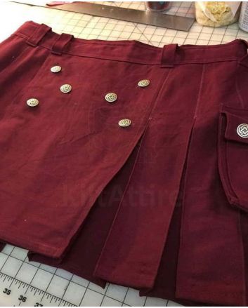 Mahroon Tactical Cargo Utlity Kilt