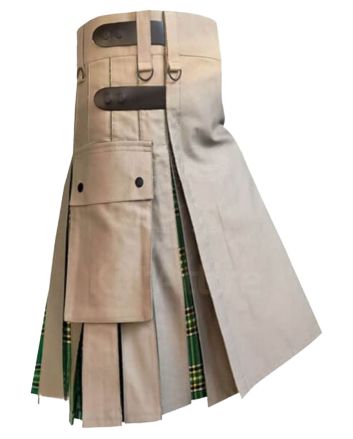 Modern Irish Tartan Hybrid Utility Kilt