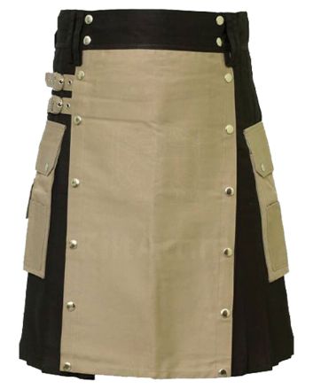 Modern Two Tone Hybrid Utility Kilt