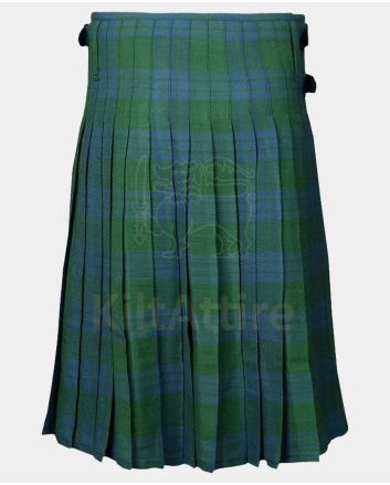 Montgomery Blue Ancient Tartan kilt Front