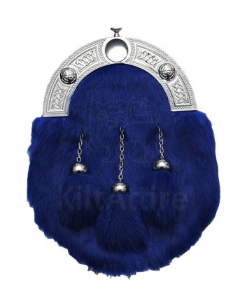 Navy blue Fur Dress Sporran