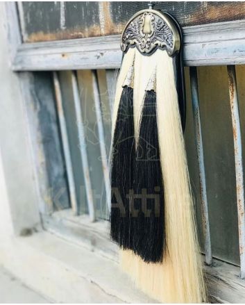 New Embossed White Horse Hair Sporran