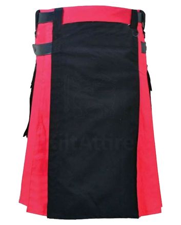 Pink Black Hybrid Utility Kilt