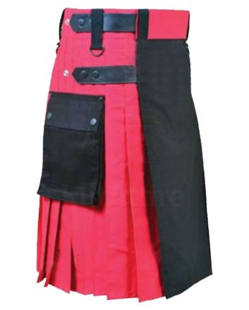 Pink Black Hybrid Utility Kilt