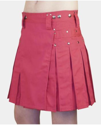 Pink Mini Women Utility Kilt