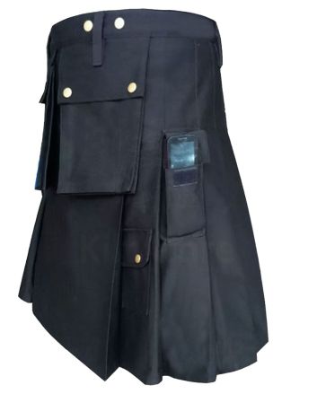 Police Black Utility Kilt