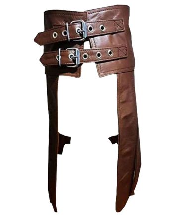 Premium Quality Studded Brown Leather Gladiator Kilt
