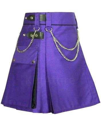 Purple Utility Kilt For Women