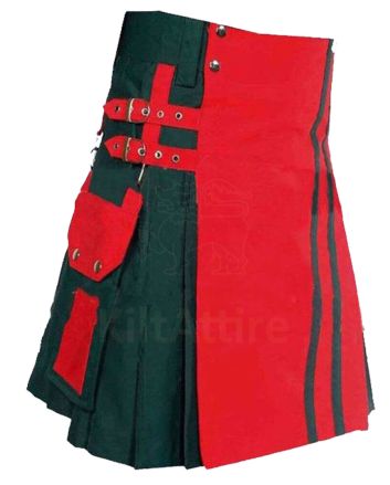 Red And Green Hybrid Kilt