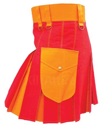 Red and Orange Hybrid Utility Kilt