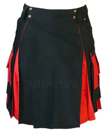 Red Hybrid Utility Kilt