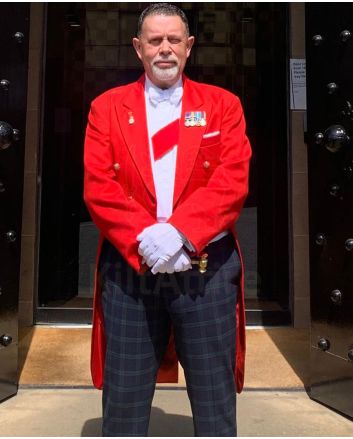 Red Long Prince Charlie Jacket with White Waistcoat Set 