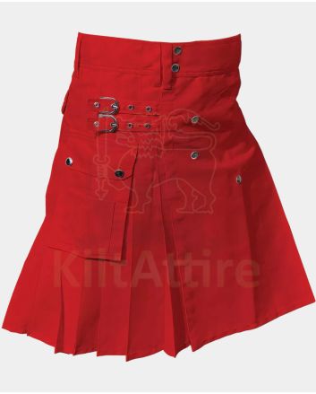 Red Santa Claus Utility Christmas Kilt