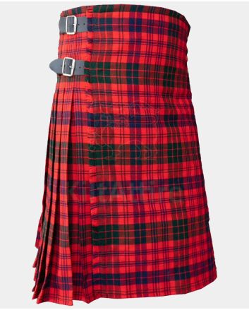 Ross Red Modern Tartan Kilt Front
