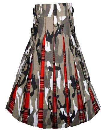 Royal Stewart And Urban Camo Utility Kilt
