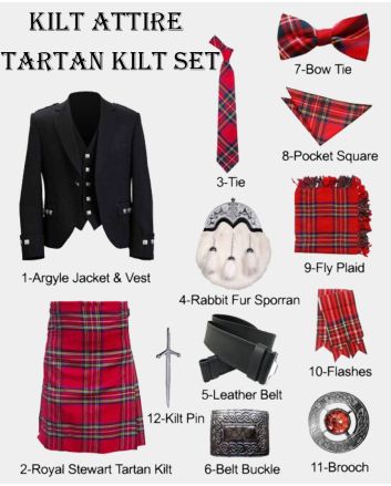 Royal Stewart Full Kilt Outfit Deal
