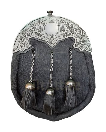 Shamrock Cantle Black Dress Sporran