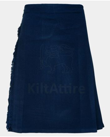 Solid Blue Tartan Kilt
