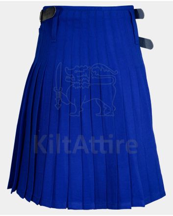 Solid Royal Blue Tartan Kilt