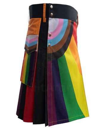 Special LGBTQ Flag Rainbow Fashion Utility Kilt