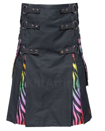 Tiger Striped Pride Rainbow Hybrid Utility Kilt
