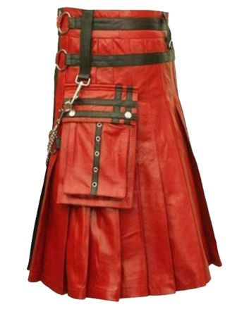 Trendy Black And Red Gothic Hybrid Kilt